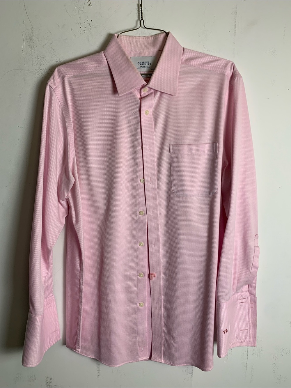 Charles Tyrwhitt Pink Dress Shirt with Chest Pocket